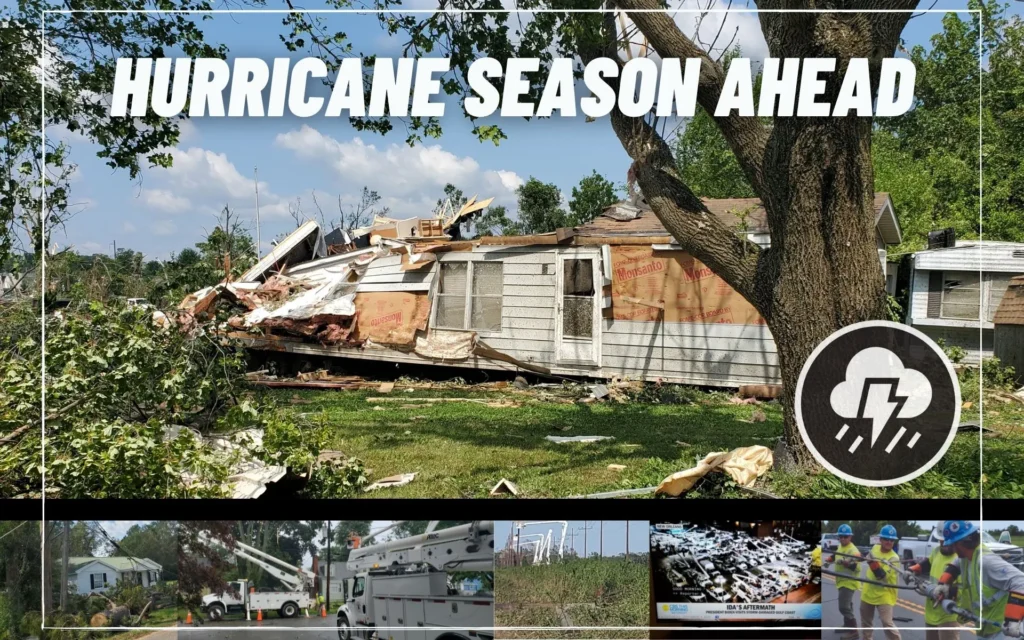 Hurricane season collage of photos