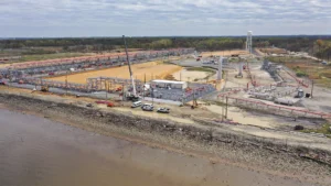 Bird's eye view of a butane and propane facility
