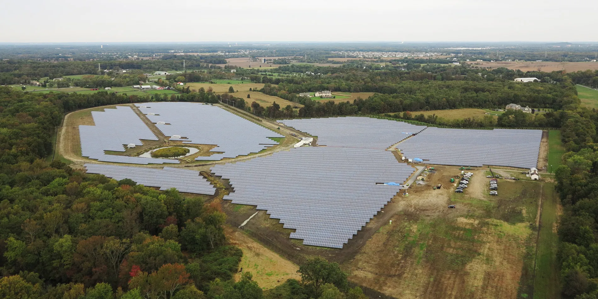 Field of solar panels