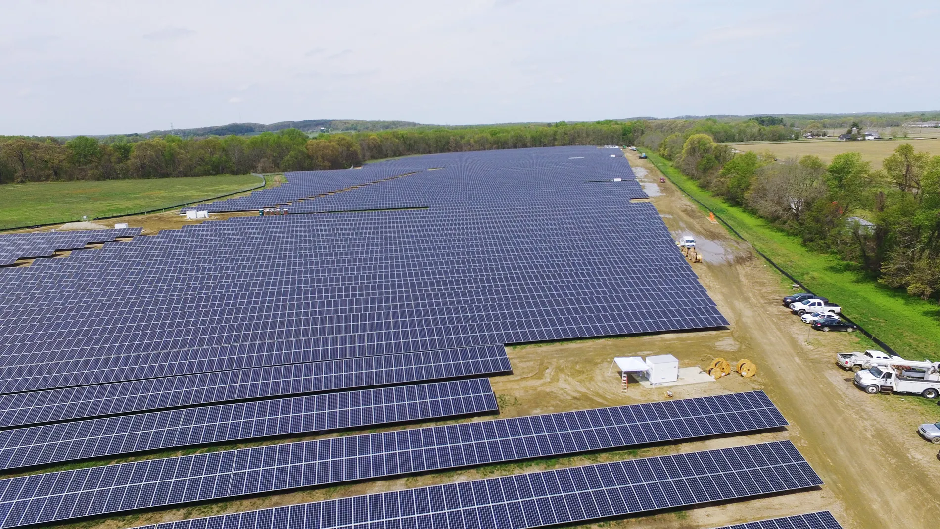 Field of solar panels