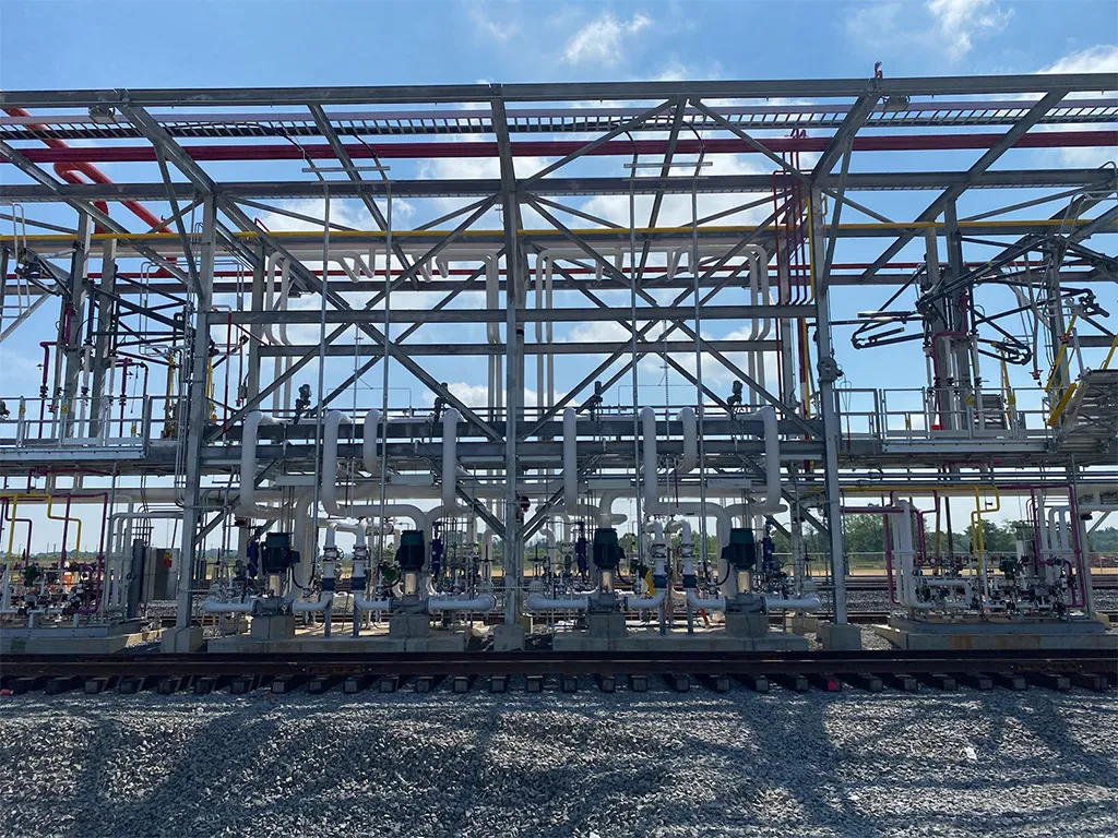 Piping in a butane and propane facility